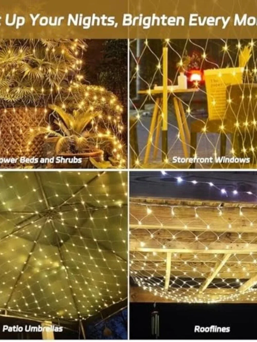 Woohaha 192 LED Outdoor Net Lights 9.8' x 6.6' 8 Modes